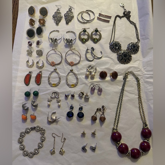 Liz Claiborne Jewelry - Liz Claiborne Silver and Gold Earrings necklaces Collection